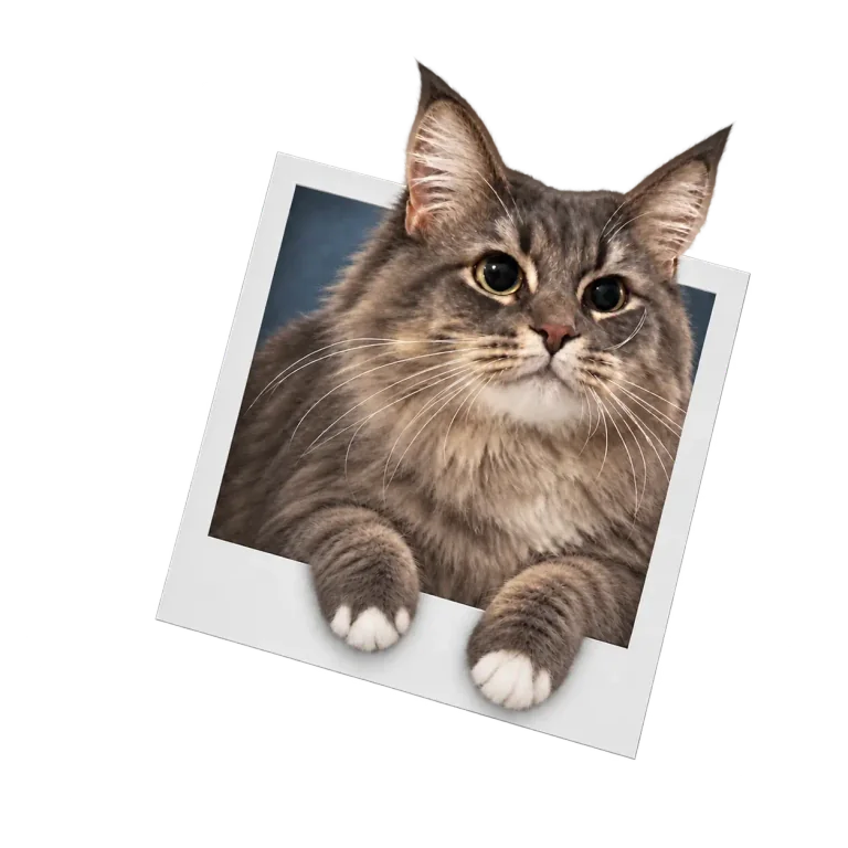Norwegian Forest cat Polaroid